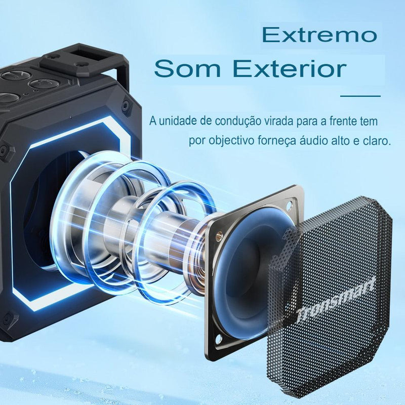 caixa de som tronsmart groove 2 à prova d'água® - black shop